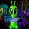 4 FT Halloween Inflatable Alien with Banner Decoration, Built-in LED